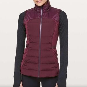 Lululemon Maroon Down for it all vest